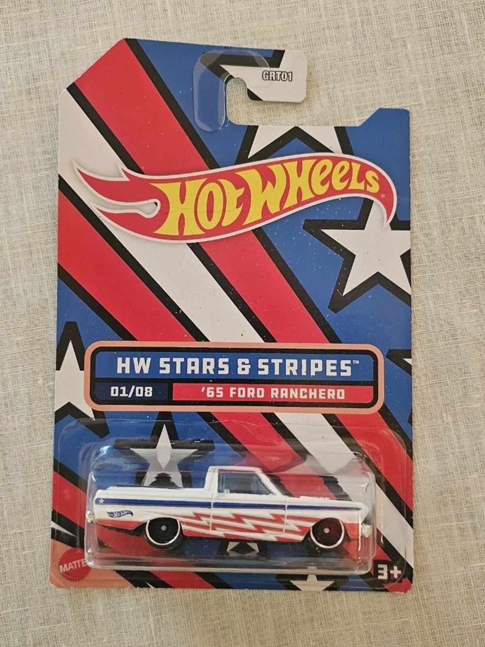 Hot Wheels 2022 HW Stars & Stripes '65 Ford Ranchero White 01/08